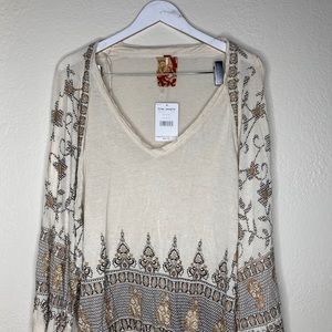Free People Medallion Blouse Nwt